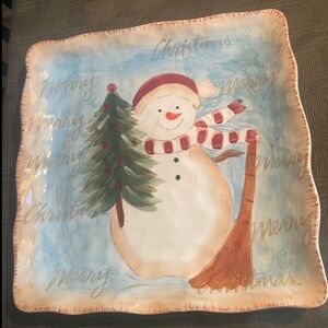 Snowman Serving Dish